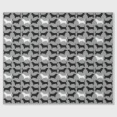 Basset Hound Silhouettes Patroon Cadeaupapier (Vlak)