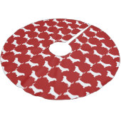 Basset Hound Silhouettes Patroon Kerstboom Rok (Gekanteld)