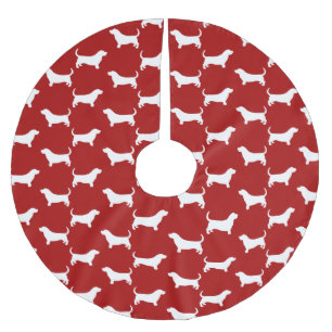 Basset Hound Silhouettes Patroon Kerstboom Rok