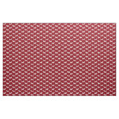 Basset Hound Silhouettes Red en White Patterned Stof (Yard (91,4 cm))