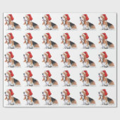 Basset Hound Sinterklaas Helper Cadeaupapier (Vlak)
