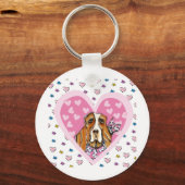 Basset Hound Sleutelhanger (Voorkant)