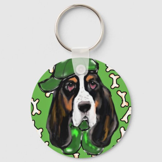 Basset Hound Sleutelhanger (Voorkant)