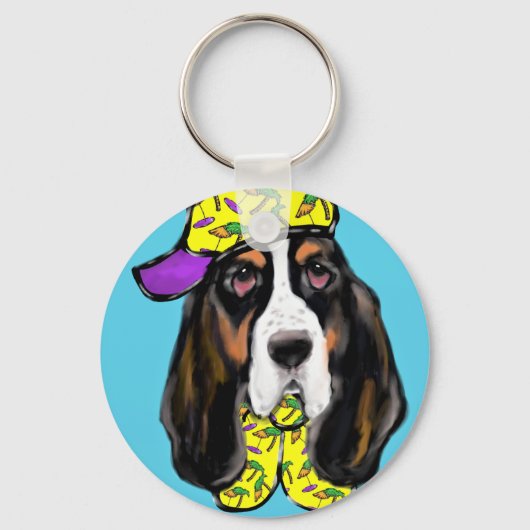 Basset Hound Sleutelhanger (Voorkant)