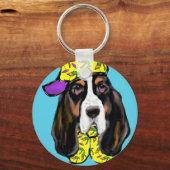 Basset Hound Sleutelhanger (Voorkant)