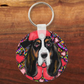Basset Hound Sleutelhanger (Voorkant)