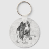 Basset Hound Sleutelhanger (Voorkant)