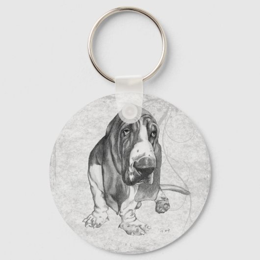 Basset Hound Sleutelhanger (Voorkant)