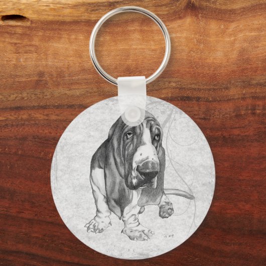 Basset Hound Sleutelhanger (Voorkant)