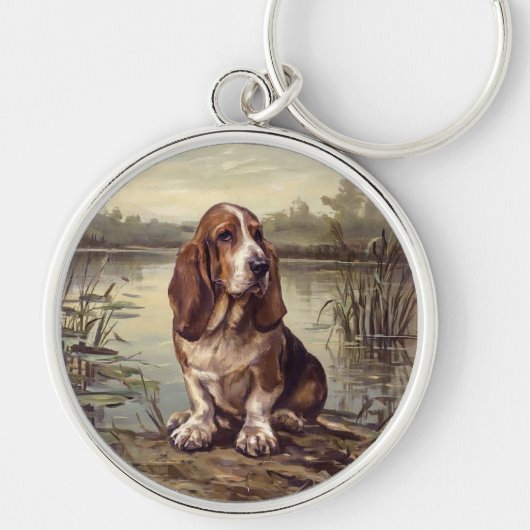 Basset Hound Sleutelhanger (Voorkant)