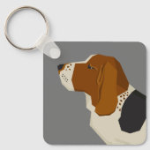 Basset Hound Sleutelhanger (Voorkant)