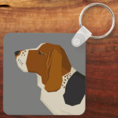 Basset Hound Sleutelhanger (Achterkant)