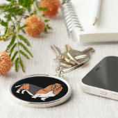 Basset Hound Sleutelhanger (Zijkant)