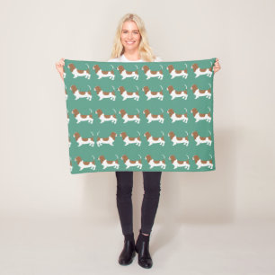 Basset Hound Small Fleece Blanket Deken