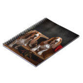 Basset Hound Snowy Sleigh Kerst Decor Notitieboek (Linkerzijde)