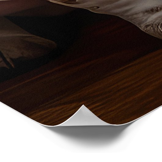 Basset Hound Snowy Sleigh Kerst Decor Poster (Hoek)