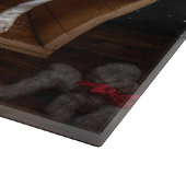 Basset Hound Snowy Sleigh Kerst Decor Snijplank (Hoek)