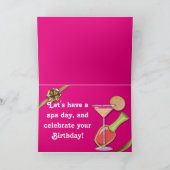 Basset Hound "spa dag" Verjaardagskaart Kaart (Binnen)