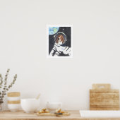 Basset Hound Space Walk Poster (Keuken)