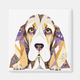 Basset Hound Speelse Schattige Fun Animal Kleurrij Magneet