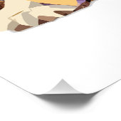 Basset Hound Speelse Schattige Fun Animal Kleurrij Perfect Poster (Hoek)