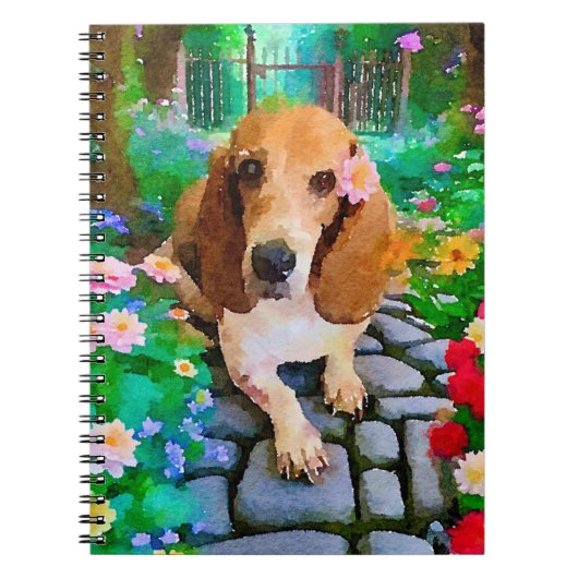 Basset hound Spiral Notitieboek (Voorkant)