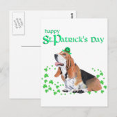 Basset Hound St. Patrick's Day Briefkaart (Voorkant / Achterkant)