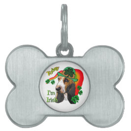 Basset Hound St Patricks Day Huisdieren Naamplaatje