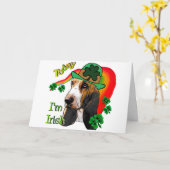 Basset Hound St Patricks Day Kaart (Gele Bloem)