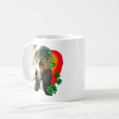 Basset Hound St Patricks Day Koffiemok (Voorkant links)