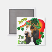 Basset Hound St. Patricks Day Magneet (Voorkant / Achterkant)