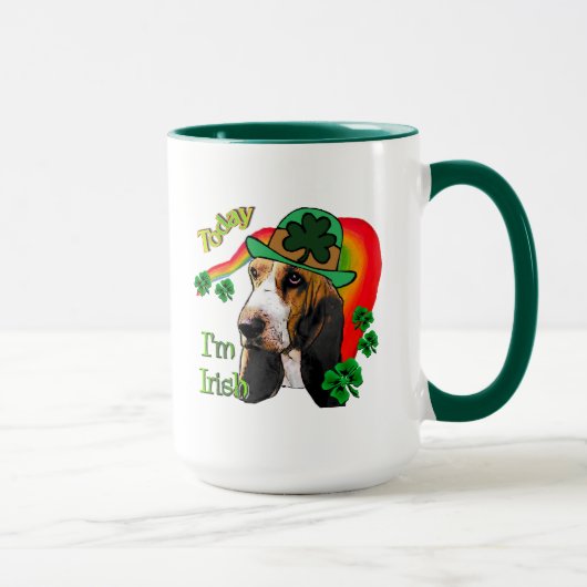 Basset Hound St Patricks Day Mok (Rechts)