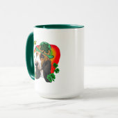 Basset Hound St Patricks Day Mok (Voorkant links)