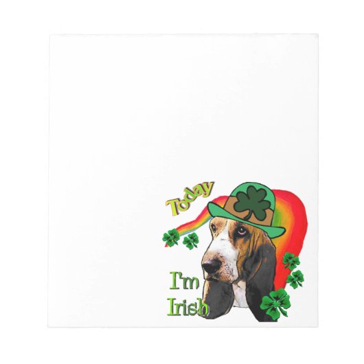 Basset Hound St Patricks Day Notitieblok (Voorkant)