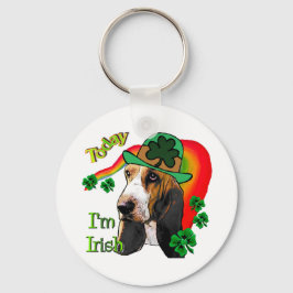 Basset Hound St Patricks Day Sleutelhanger