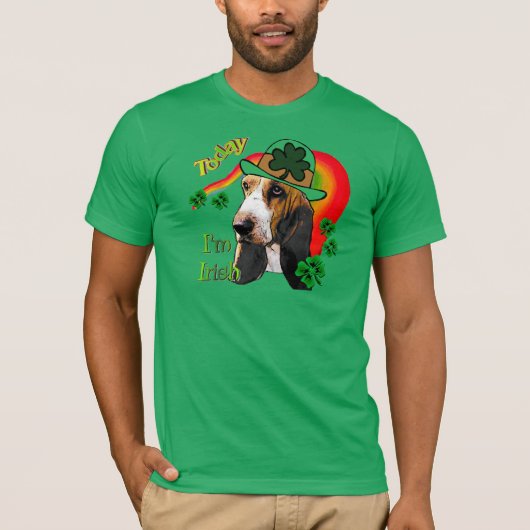 Basset Hound St Patricks Day T-shirt (Voorkant)