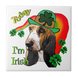 Basset Hound St Patricks Day Tegeltje