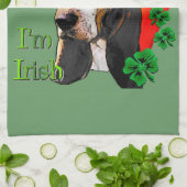 Basset Hound St Patricks Day Theedoek (Gevouwen)