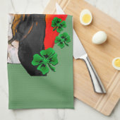 Basset Hound St Patricks Day Theedoek (Quarter Fold)