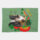 Basset Hound St Patricks Day Theedoek (Horizontaal)
