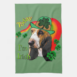 Basset Hound St Patricks Day Theedoek