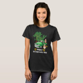 Basset Hound St Patricks Day Truck Shamrock Paw Do T-shirt (Voorkant volledig)