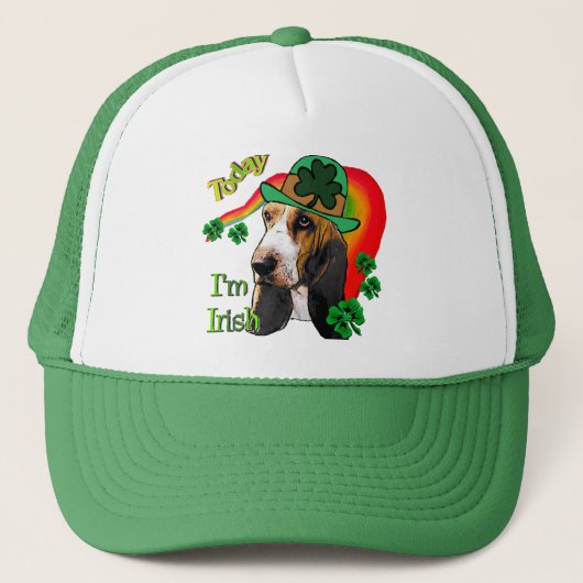 Basset Hound St Patricks Day Trucker Pet (Voorkant)