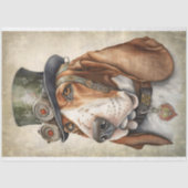 Basset Hound Steampunk 1 Decoupage Papier (Voorkant)