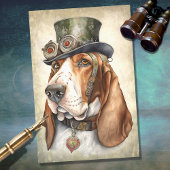 Basset Hound Steampunk 1 Decoupage Papier
