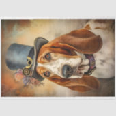 Basset Hound Steampunk 2 Decoupage Papier (Voorkant)