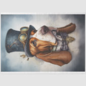Basset Hound Steampunk 3 Decoupage Papier (Voorkant)