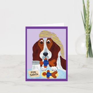 Basset Hound steelt Santa's koekjes