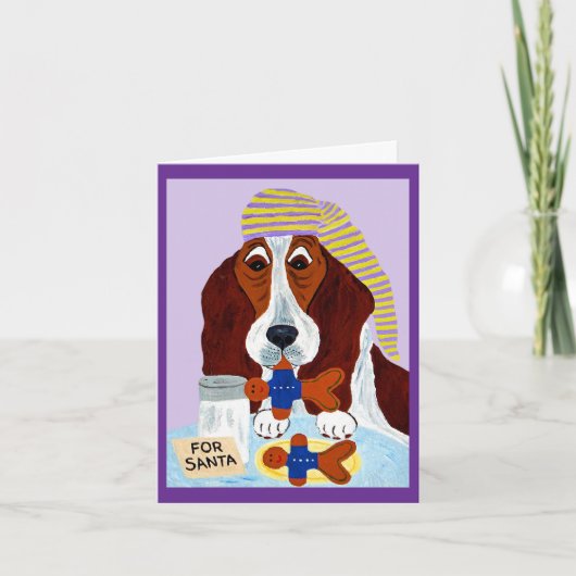 Basset Hound steelt Santa's koekjes (Voorkant)