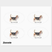 Basset Hound. Sticker (Vel)